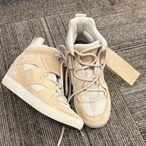 Sorel Beige High-Top Women's Sneakers